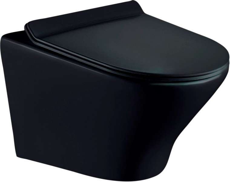 Комплект 3 в 1 инсталляция Berges Novum O5 + Унитаз подвесной Esbano Aster ESUPASTEBM черный с кнопкой черной