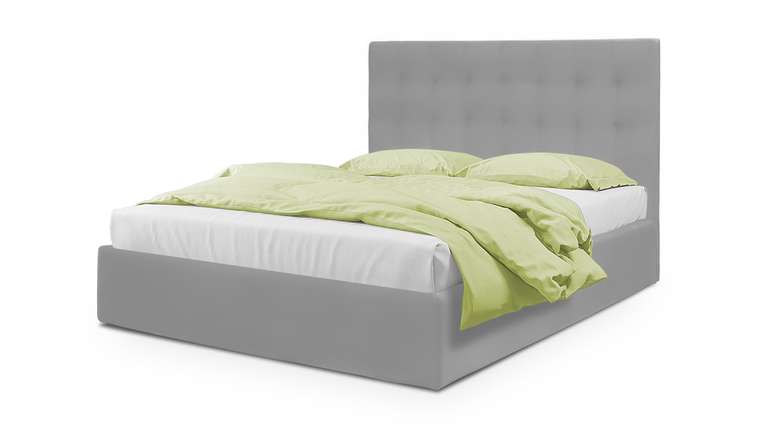 Кровать Адель 160х200 серого цвета