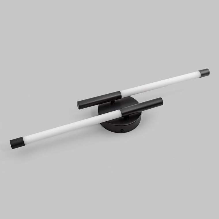 Бра настенное двойное LED 8W, матовый черный PLW-7048-570SBK