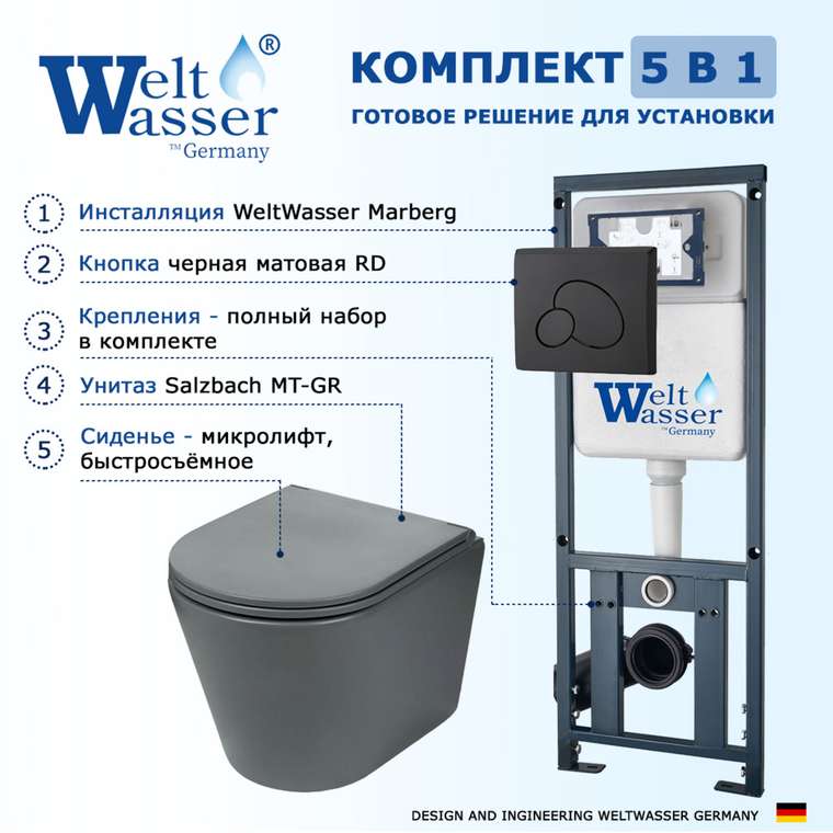 Комплект 3 в 1 инсталляция Marberg