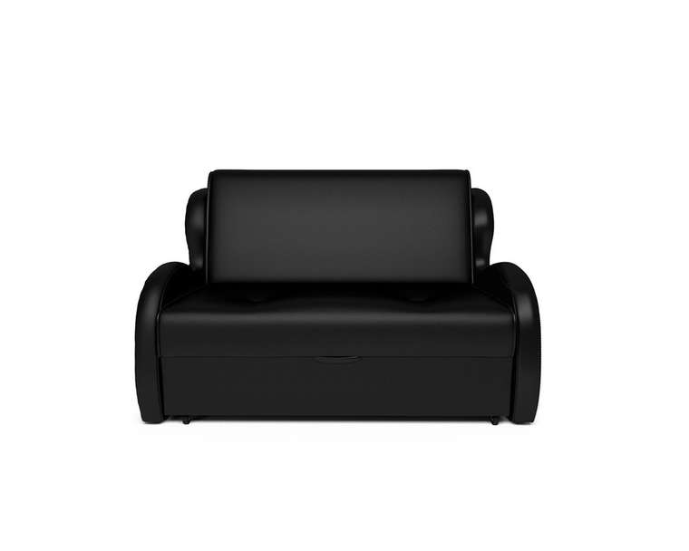 Прямой диван-кровать Атлант M черного цвета