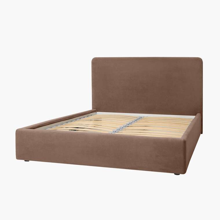 Кровать Cozy 200х200 коричневого цвета с подъёмным механизмом