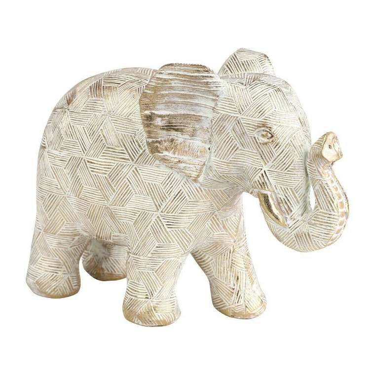 Статуэтка слон Ishikari бело-золотого цвета