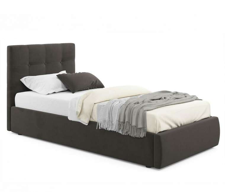 Кровать с подъемным механизмом Selesta 90х200 коричневого цвета