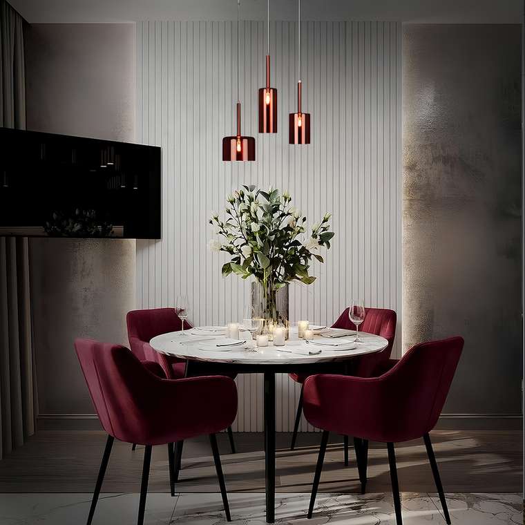 Подвесной светильник Spillray 10232/A Red (стекло, цвет красный)