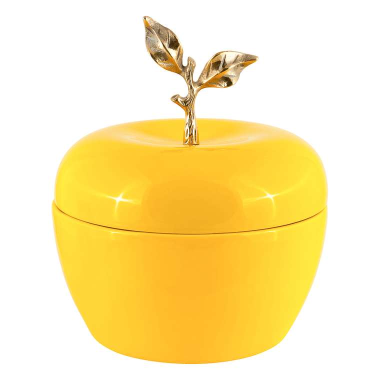 Ваза декоративная Желтое яблоко из керамики
