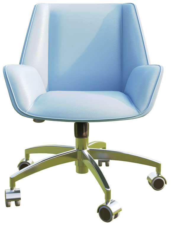Кресло для посетителя Авиатор голубого цвета