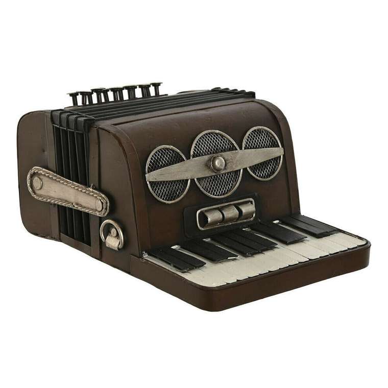 Декоративная фигура Белый Коричневый Чёрный Серебристый Vintage 18,5 x 24 x 12 cm