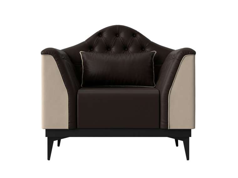 Кресло Флорида коричнево-бежевого цвета (экокожа)