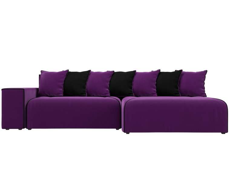 Угловой диван-кровать Кёльн фиолетового цвета правый угол