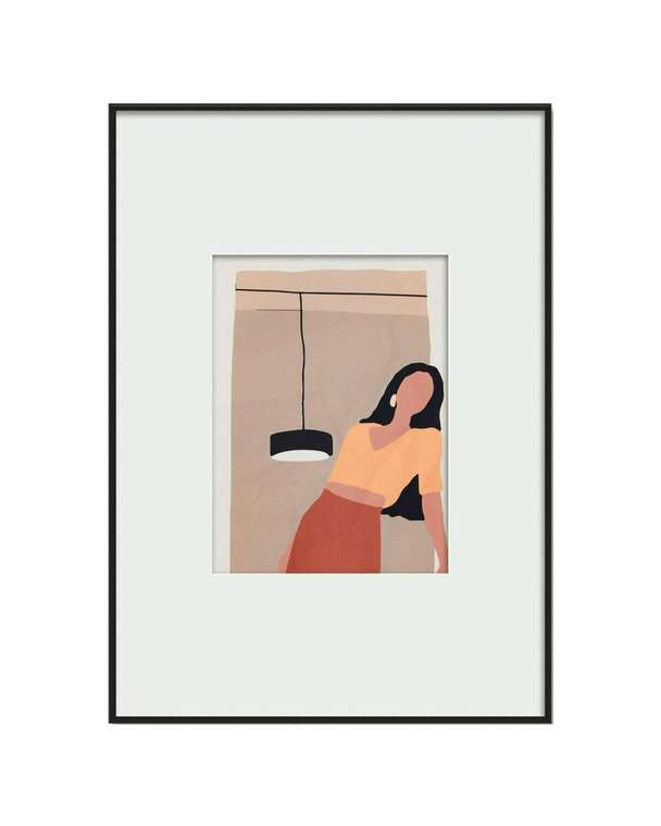 Интерьерный жикле Leaning woman 50х70 на холсте