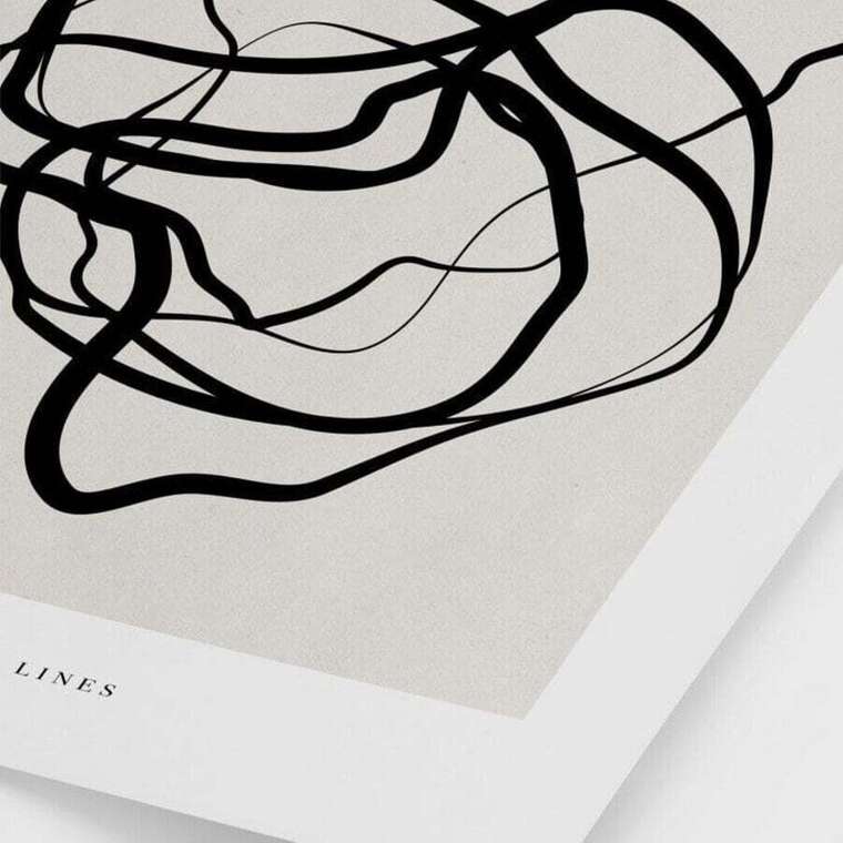 Черный постер Studio Lines