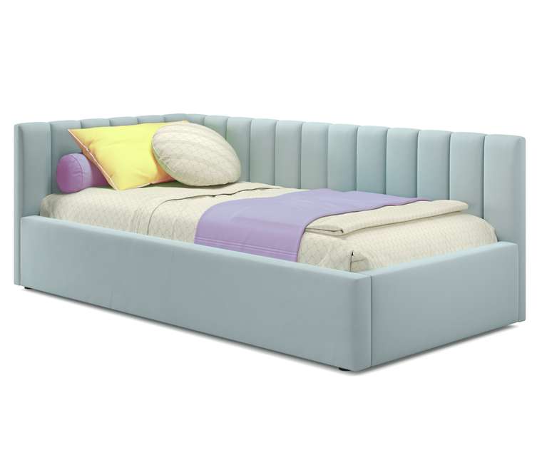 Кровать с подъемным механизмом и матрасом Milena 90х200 мятного цвета
