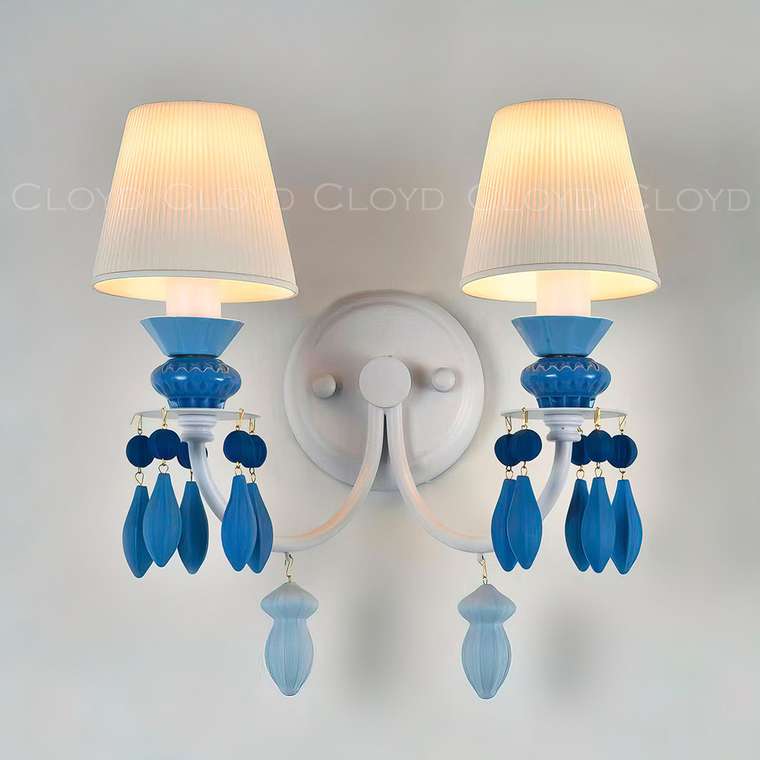 Бра Cloyd LOTTIE-D W2 - голубая керамика