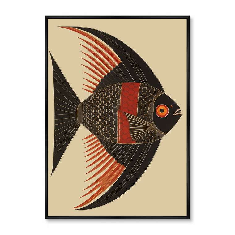 Репродукция картины Angel Fish drawing, No 1, 2024г.