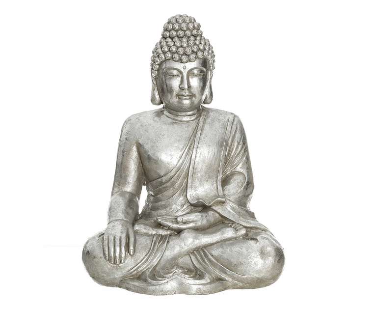 Декор настольный Будда серебристого цвета