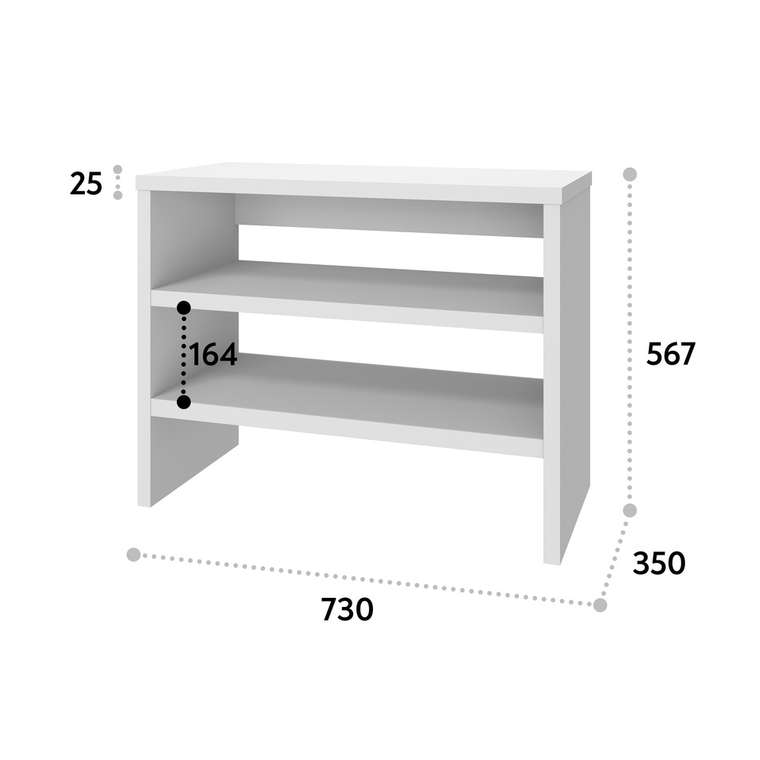 Тумба для обуви Т-13 цвет белый структурный