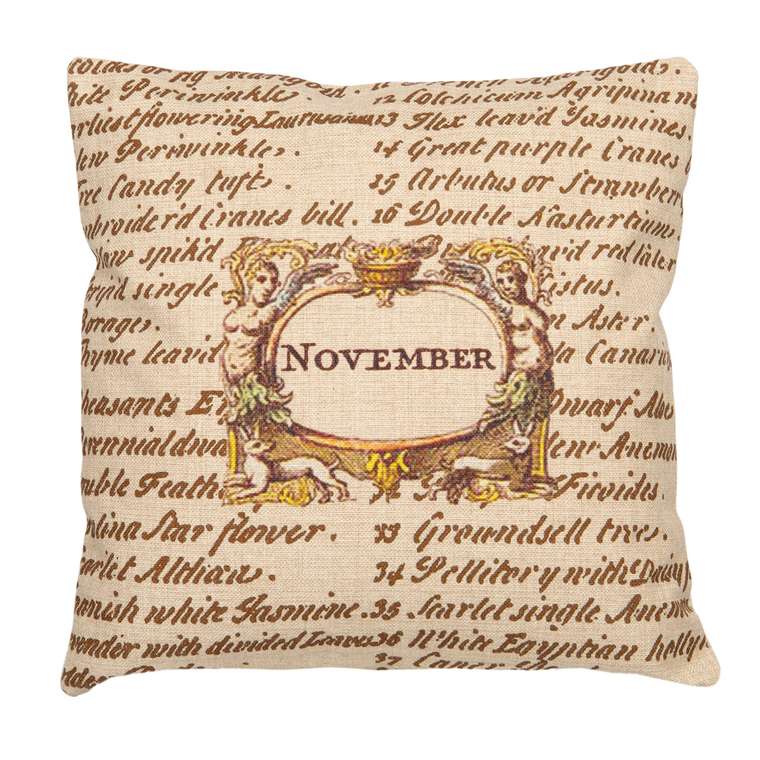 Декоративная подушка «12 месяцев цветения», версия Ноябрь