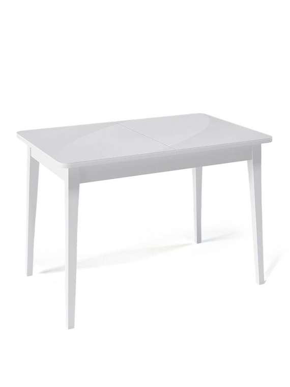 Раздвижной обеденный стол 1100 М со стеклянной столешницей с подложкой из лдсп