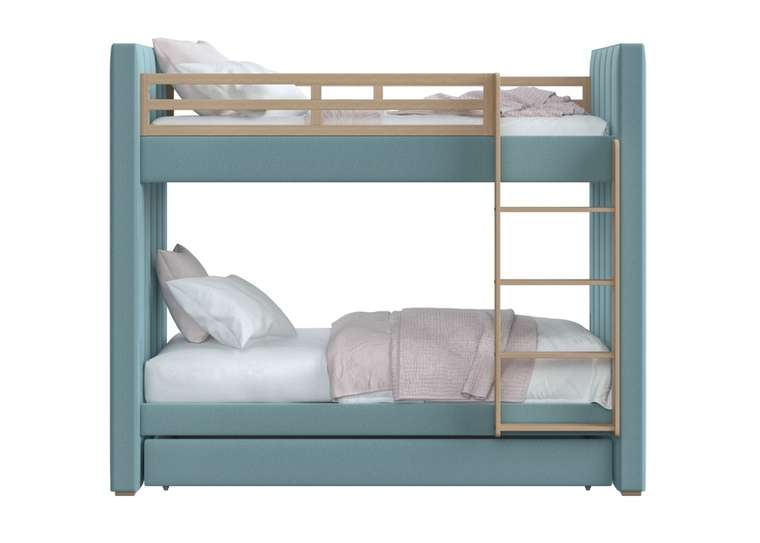 Кровать двухъярусная Cosy 90х200 бирюзового цвета