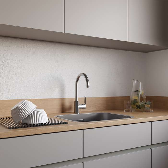 Смеситель для кухни IDDIS Cuba цвета сатин