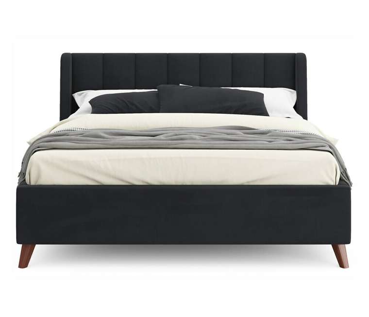 Кровать Betsi 160х200 с подъемным механизмом черного цвета