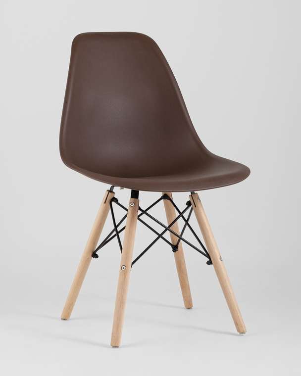 Стул Dsw Eames коричневого цвета