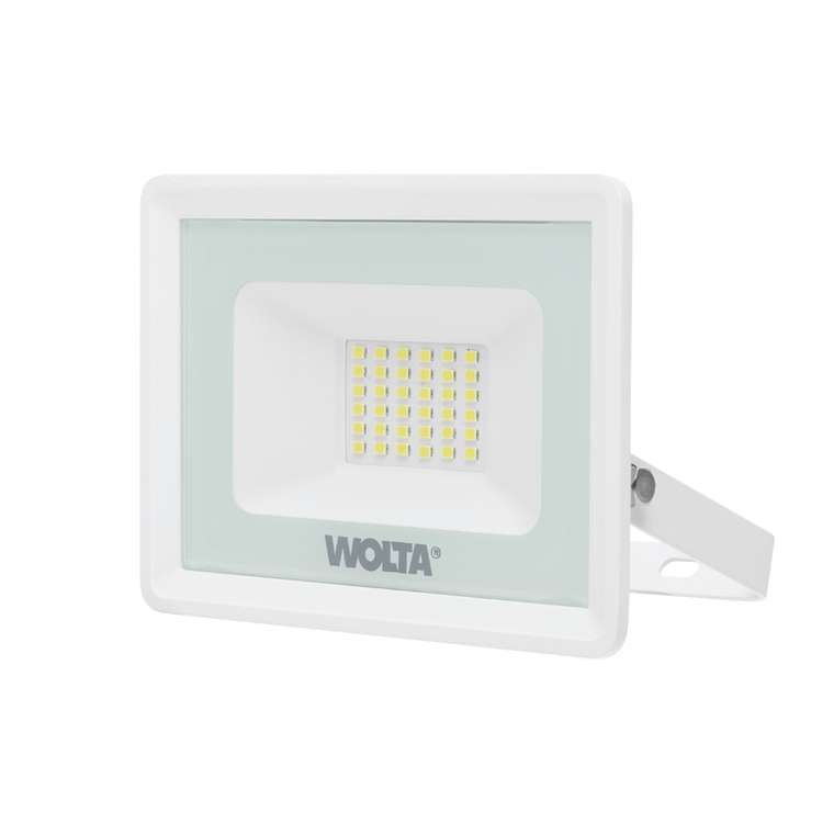 Светодиодный прожектор 30Вт 5700К IP65 белый Wolta WFL-30W/06W