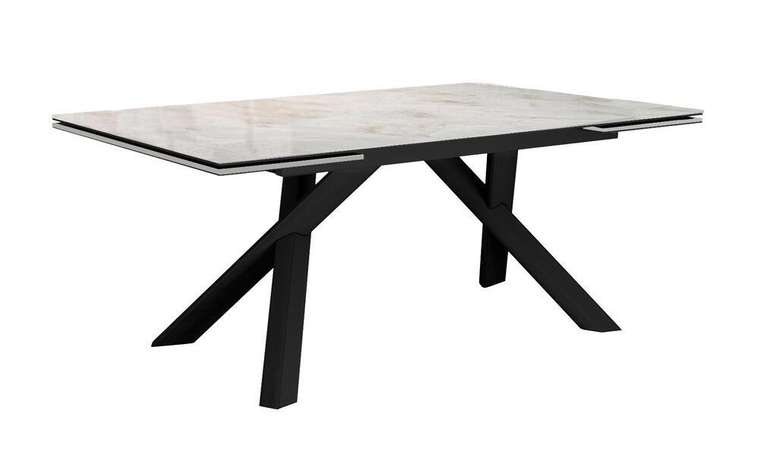 Раздвижной обеденный стол DikLine DKX140 черно-серого цвета