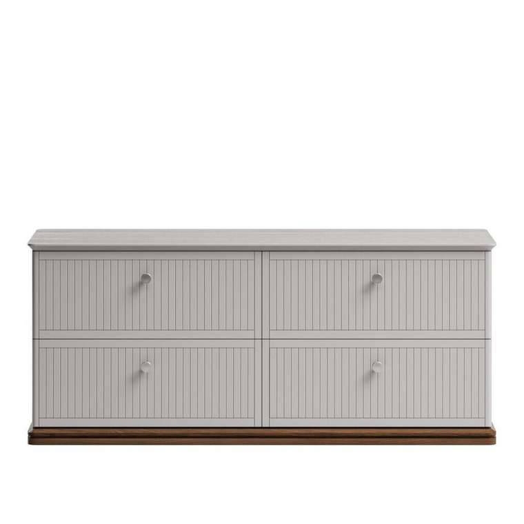 Комод Crystal CRD004 серого цвета на цоколе