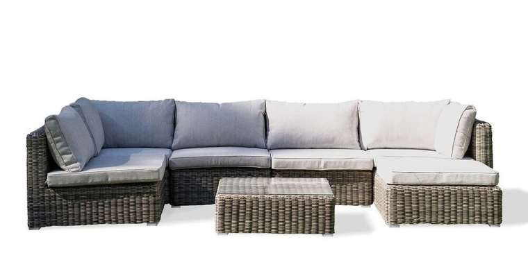 Комплект для отдыха П-образный Lausanne кремового цвета