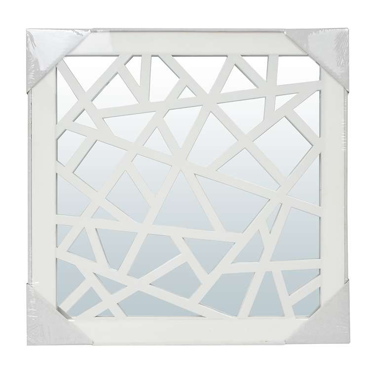 Зеркало настенное декоративное Турин белого цвета