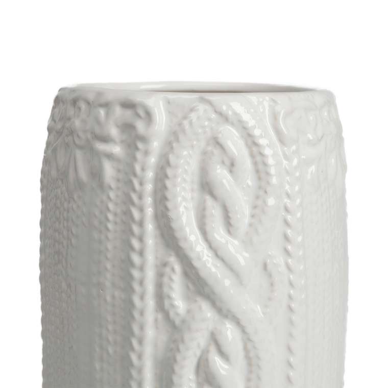Декоративная керамическая ваза с вязаным узором Lindley