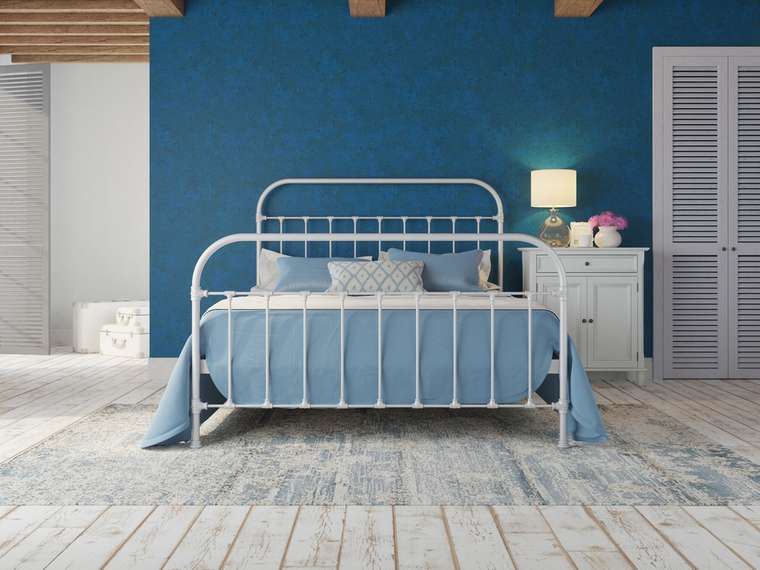 Кровать Полина 180х200 серебряного цвета