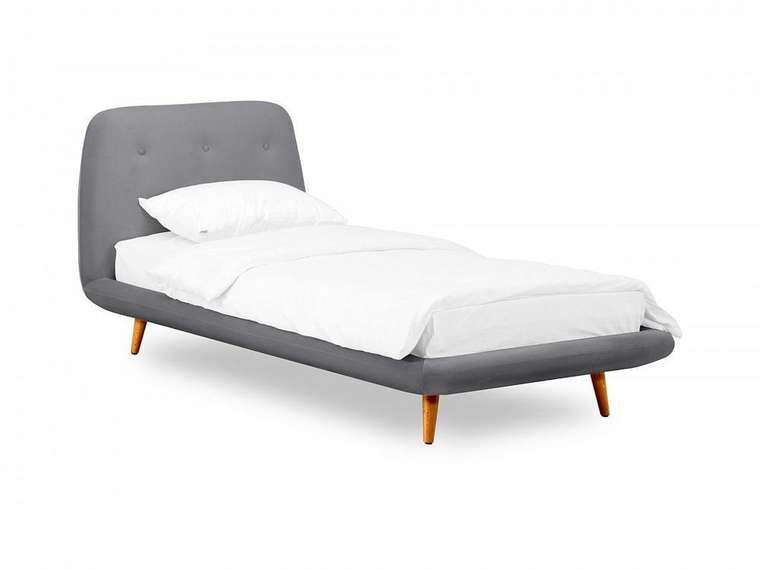 Кровать Loa 90х200 серого цвета