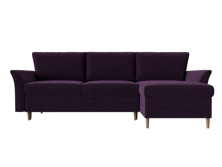 Угловой диван-кровать София фиолетового цвета правый угол