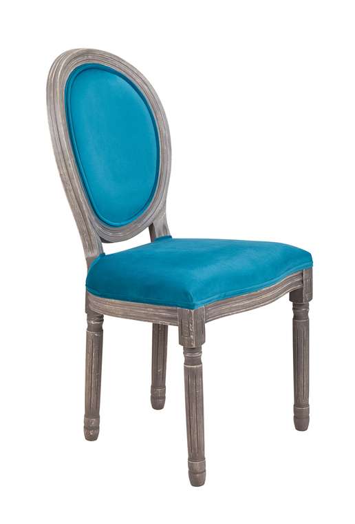 Интерьерный стул Volker blue velvet синего цвета