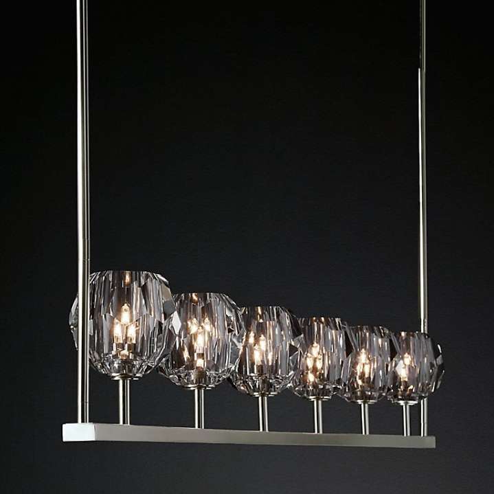Люстра RH Boule De Cristal Linear Chandelier 6 Bronze