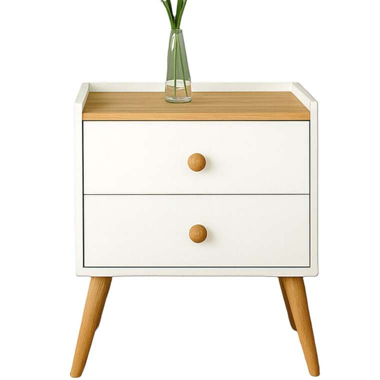 Тумба прикроватная Simple молочного цвета