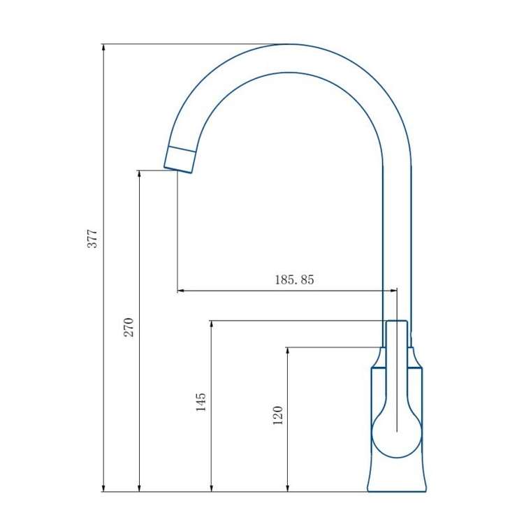 Смеситель для кухни Haiba HB70652-7, черный