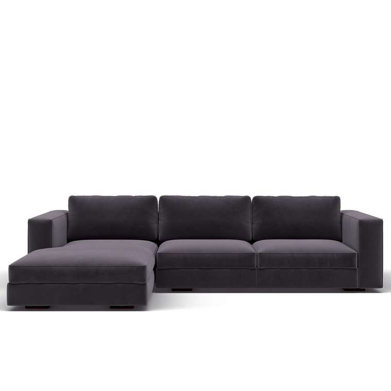 Угловой модульный диван Manhattan Sectional серого цвета