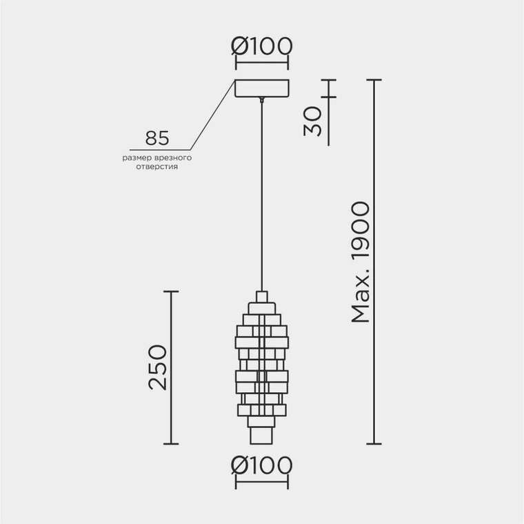 Подвесная люстра ML.9050.100 GD (хрусталь, цвет прозрачный)