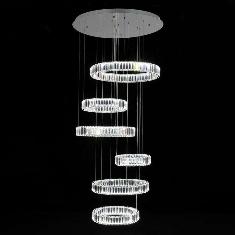 Citilux Чезаре CL338661 LED Люстра хрустальная с пультом Хром