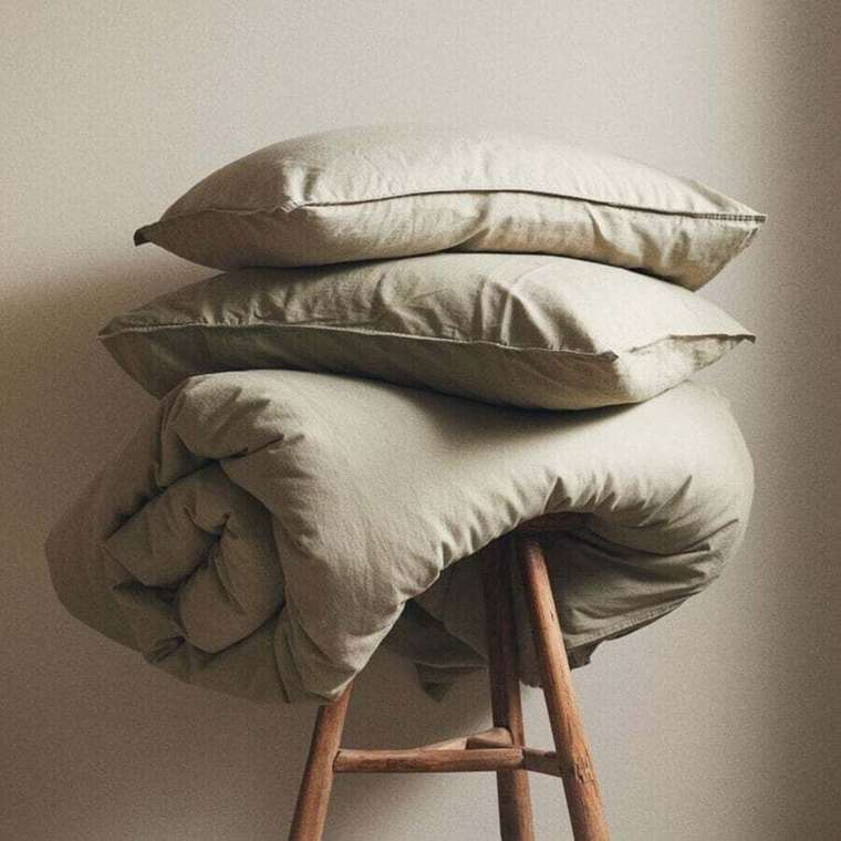 Постельное белье из смесового льна для двуспальной кровати/кровати размера «king-size»