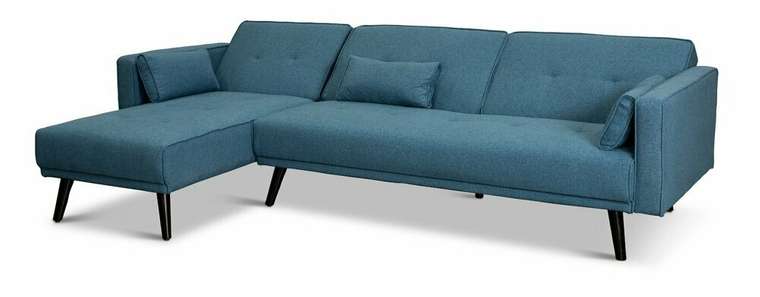 Угловой диван-кровать Calobro синего цвета