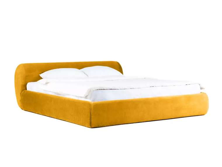 Кровать Sintra 180х200 горчичного цвета без подъемного механизма