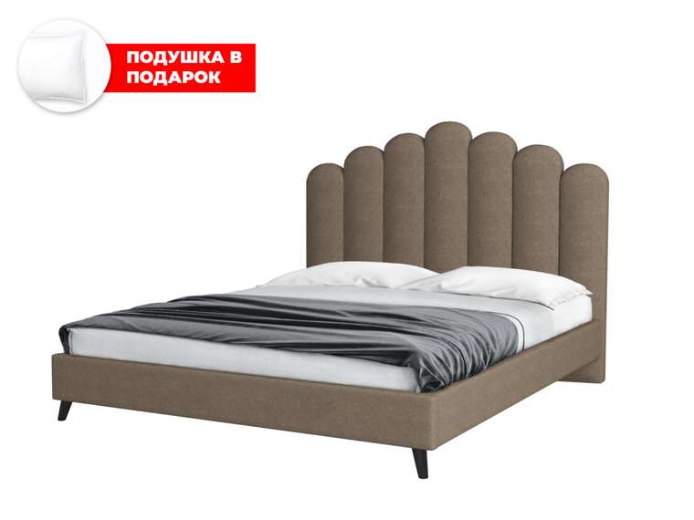 Кровать Lixano 120х200 темно-бежевого цвета с подъемным механизмом