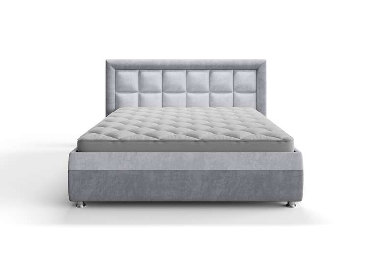 Кровать Афина 180х200 серого цвета без подъемного механизма