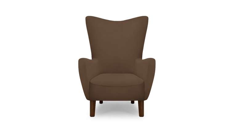 Кресло Лестер коричневого цвета