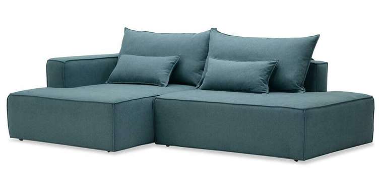 Угловой диван-кровать Рейф темно-голубого цвета